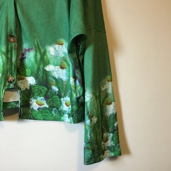 MISSLOOK Meadow Flowers Cotton Blend Button Down Boho Cardigan - Picture 6 of 13